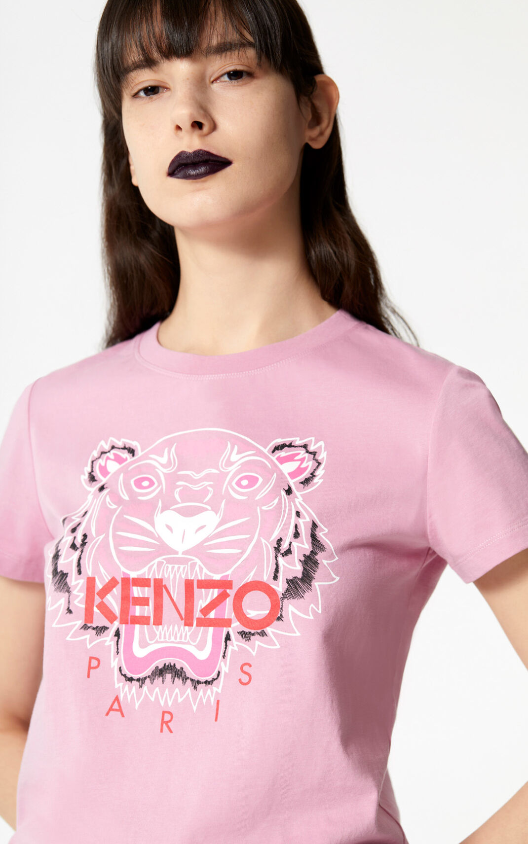 Kenzo Bleached Tiger Póló Női Rózsaszín | ID.653145